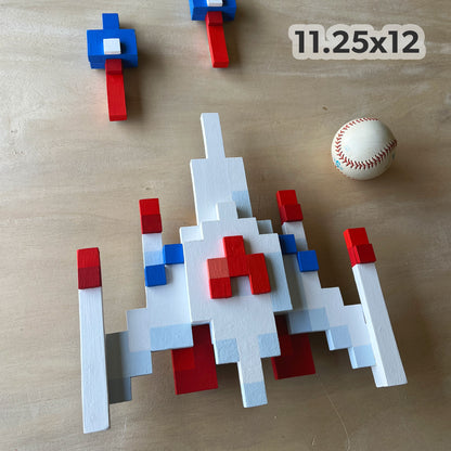 Galaga Ship, Optional Blaster Shots (wood)