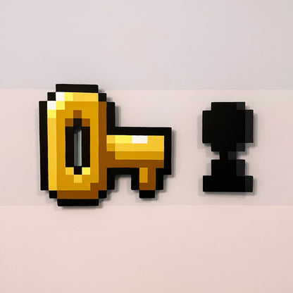 Mario Key & Keyhole (wood)